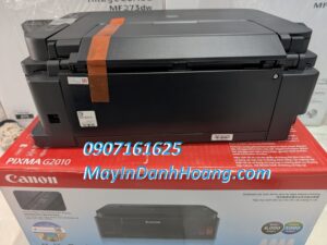 Máy in phun màu đa năng Canon G2010 chính hãng – Tích hợp sẵn hệ thống mực liên tục, hỗ trợ in, scan, photocopy tiện lợi cho văn phòng và gia đình.